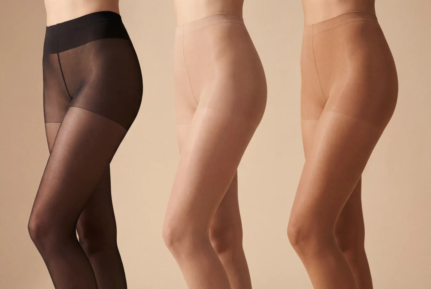 Willa sheer tights in Black, Nude and Tan