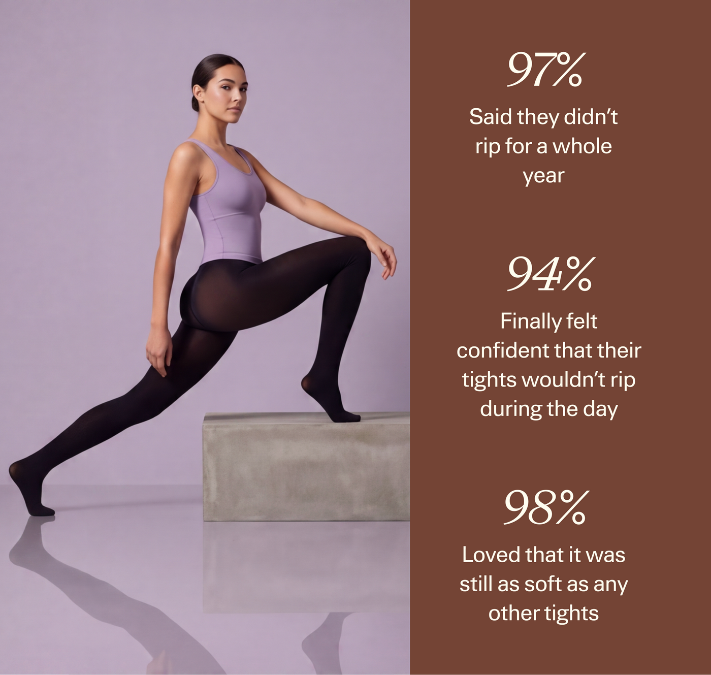 Folded Willa tights showing layered translucency